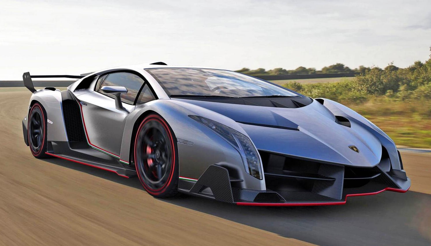 lambo veneno on road