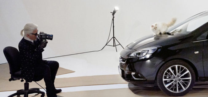 Opel Corsa i Choupette poziraju za Karla Lagerfelda