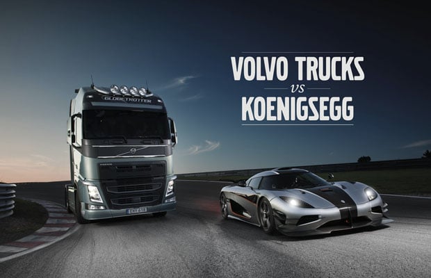 Koenigsegg vs volvo trucks 01