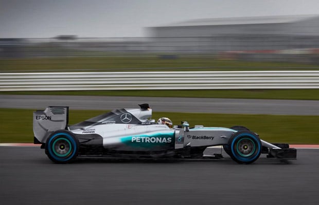 Mercedes W06 shakedown Silverstone 2015a