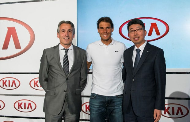 Kia Motors Spain President Kyung-Hyun Kim Rafael Nadal 2015